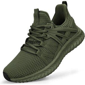 Women's Green Slip On Sneakers Walking Tennis Shoes Lightweight Casual